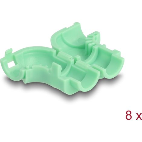 Delock Pinzas para cables para doblar, 8 piezas verde