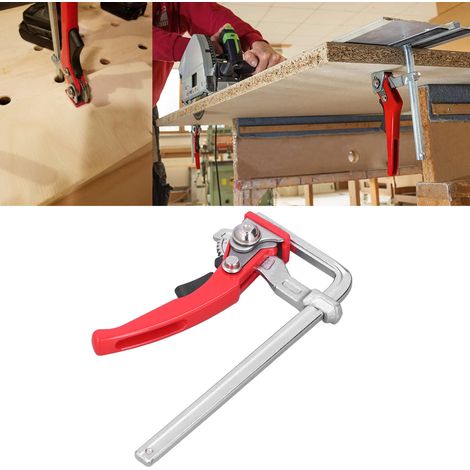 Étau de Table à Cliquet en Alliage d'Aluminium pour Fixation de Rail Guide en Menuiserie
