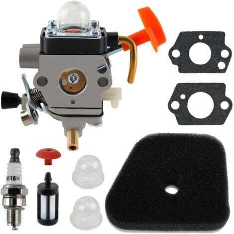 Carburateur pour Débroussailleuse STIHL FS90 FS110 HT101 FS130 FS100 FS110R KM110R KM130 HL100 HT100 FS100RX FS130R FS87 FS100R KM90 KM90R KM100 KM110 KM130R avec Bougie d'Allumage etc (1/5)