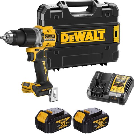 DeWALT DCD805M2T-GB 18V XR Brushless Hammer Drill Driver Kit - 2x 4.0Ah Batts, Charger & TSTAK Case (1/5)