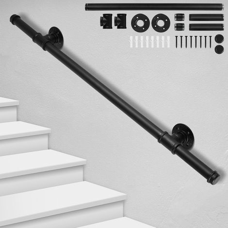 Wolketon Handlauf für Treppe,100cm, rutschfest, Treppengeländer innen und außen, für Badezimmer, Garten, Balkon, Geländer