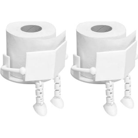 Longziming – Toilettenpapierhalter – Toilettenrollenhalter – 3D-gedruckter Halter – Bohrfreie Montage – Dekoratives Design im Stil von Gewichthebern – Robust und leicht – Ideal für kleine Badezimmer (1/5)