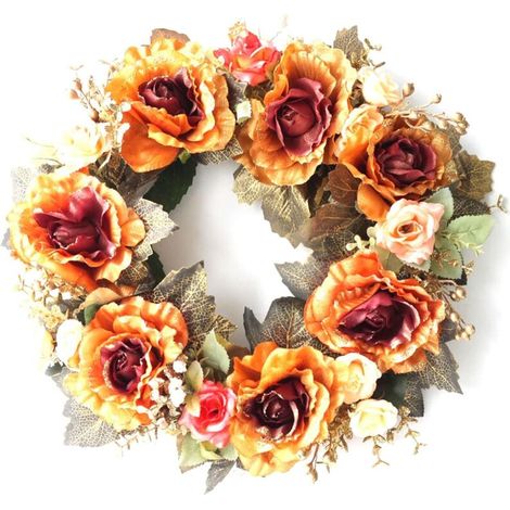 Couronne murale printemps – petite, suspendue, extérieure, décoration festive (1/4)