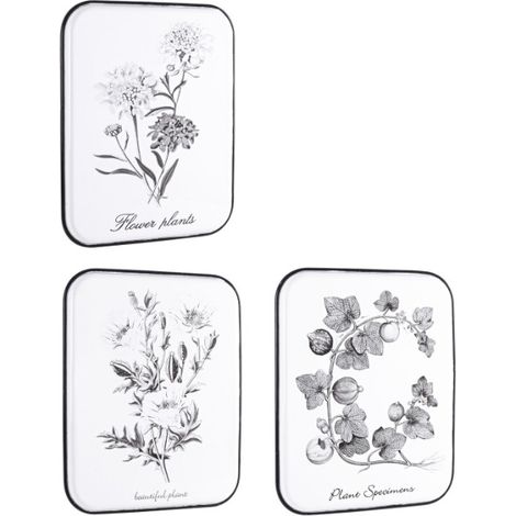 Decorazione da Parete in Metallo Bizzotto Flowery 42x52 cm