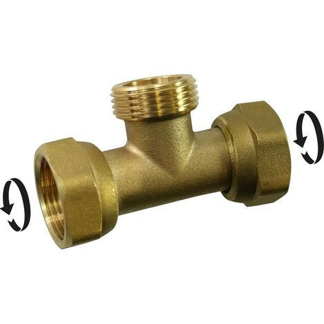 Messing-T-Stück F 15 x 21 für Kupferrohr SANS MARQUE