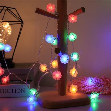 Guirlande Lumineuse - Boules À Neige LED - 3 Mètres - 20 Lumières - Alimentation Piles AA - Pour Décoration Intérieure Et Extérieure - Lot De 1 (1/5)