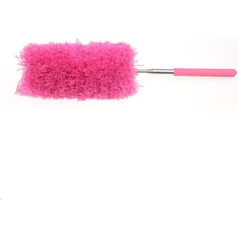 Questa penna a penna retrattile rosa è realizzata in morbida microfibra antistatica ed è perfetta per pulire senza graffi mobili, scaffali, auto e soffitti.
