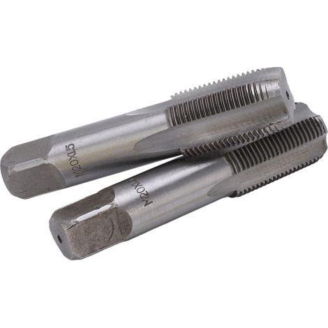2 tarauds à goujures droites en acier rapide, taraud manuel métrique standard M20x1,5 (1/5)