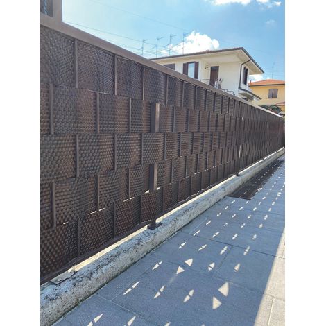 Confine STRISCIA FRANGIVISTA IN TECNO RATTAN cm. 19x204 col. Testa di moro