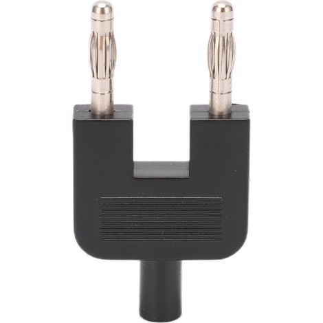 U35 U Shaped Short Circuit Banana Plug Adapter Female to 2 Male Connector Black 4mm