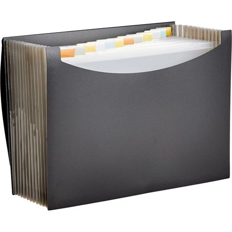 Lot de 1 Noir (A4) Portedocuments type trieur à soufflets Format lettre