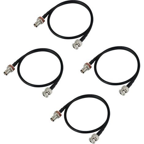 Convient aux câbles d'extension d'antenne de microphone sans fil de 60 cm avec connecteurs BNC, paquet de 4, pour les systèmes de montage en rack. (1/5)