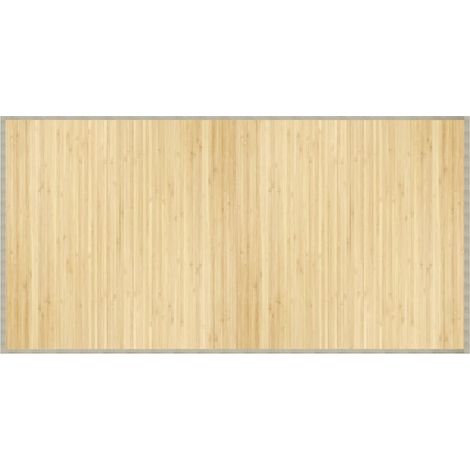 Tapis rectangulaire naturel clair 100x200 cm bambou (1/5)