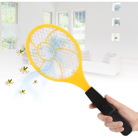 Toivize Raquette Électrique Anti-Moustiques 3 Niveaux - Zapper Puissant avec Batteries AA (Jaune)