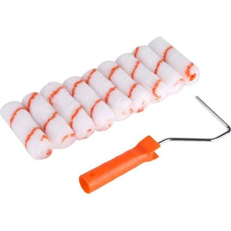 Kit d'outils remplaables pour rouleau de peinture murale de décoration professionnelle de 10 pièces de 4 pouces (1/4)