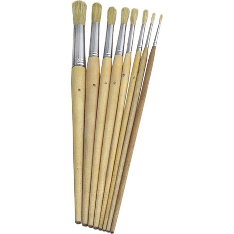 Brico Pinceau Rond en Poils Blancs N°1