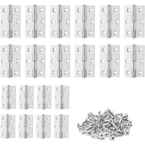 20 Pièces charniere porte, Charniere inox,Charnière invisible,Porte placard/Petites portes / Tiroirs / Fenêtres / Pianos / Coffret à bijoux armoires de quincaillerie de meubles de maison-RAPANDA (1/5)