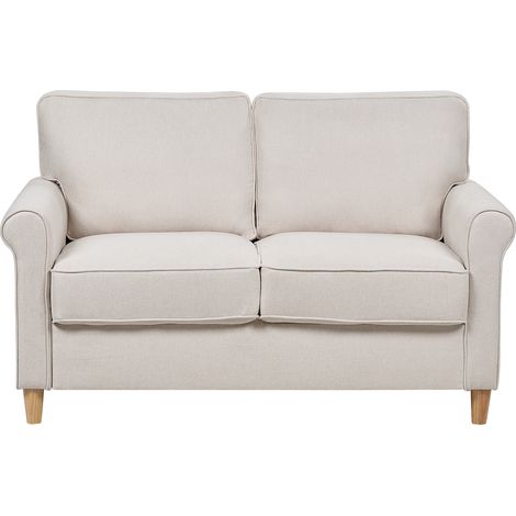 Sofá 2 plazas tapicería de tela asiento con muelles ensacados beige claro Ronneby (1/5)