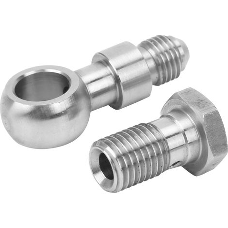 Lot de 2 vis Banjo d'alimentation d'huile M12 compatible SAAB TD04, Garrett GT12, refroidissement turbine, boulon de raccordement haute qualité (1/5)