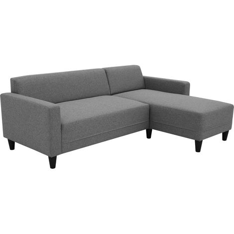Sofá Chaise Longue Bob Reversible Sawana Color Gris Antracita 197 cm (1/5)