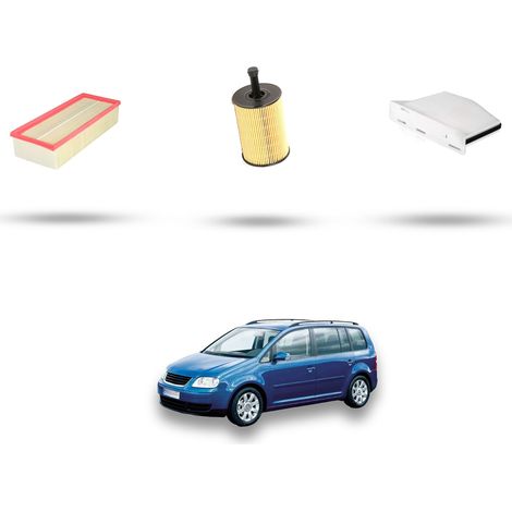 Kit tagliando 3 filtri compatibile con Vw Touran (1T) 1.9 TDI 66kw Dal 2004 al 2010 (1/4)