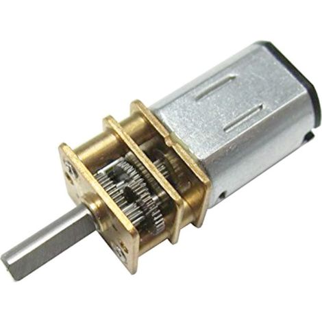 1 Moteur à engrenages N20, 12V CC, 250 tr/min, arbre en D 10mm, métal pour robotique et jouets