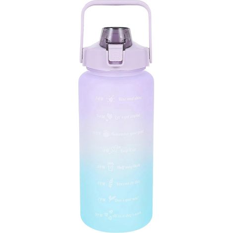 Bouteille d'eau à couleurs dégradées, gourde portable avec poignée. (1/5)