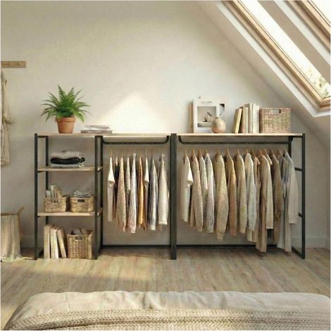 Set di 2 appendiabiti modulari da soffitta 200x85cm KADRA