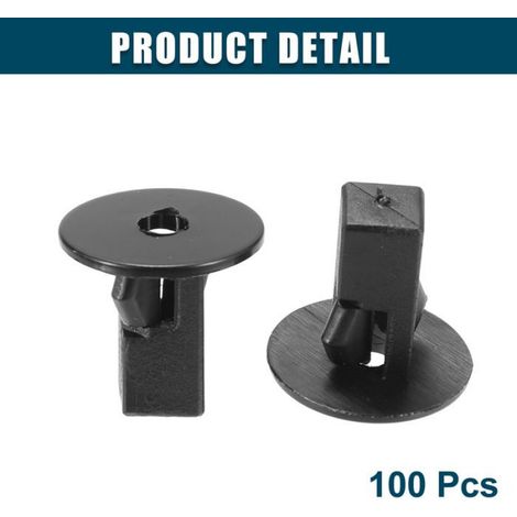 Clip de garniture Aile Liner Agrafes pour Toyota Corolla - 100Pcs Noir (1/5)