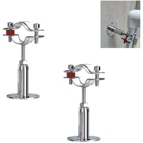 2Pcs Acier Inoxydable Colliers De Serrage à Support De Tuyau RéGlable, Support De Tuyau à Montage Mural,Pour Un DiamèTre De 32-34MM, Pour La Fixation De Tuyaux, De Tubes, De Tiges Etc.