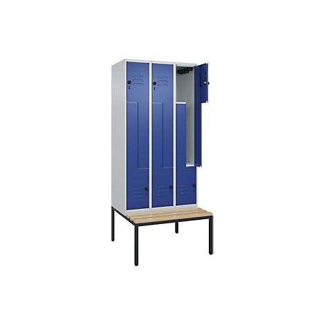 C+P  Armadietto a Z Classic PLUS con panca  3 scomparti  (1/3)