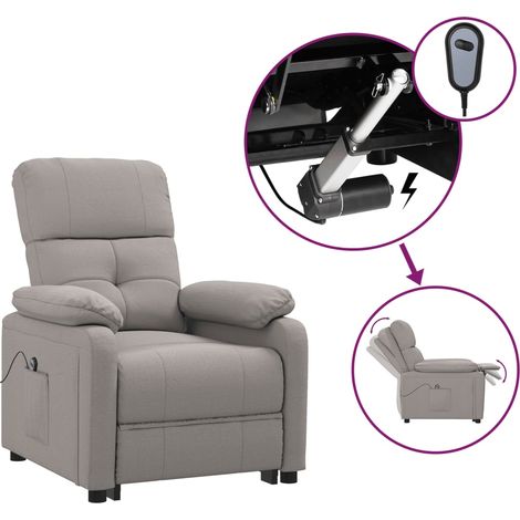 Maison Exclusive - Relaxsessel Elektrisch Taupe Stoff