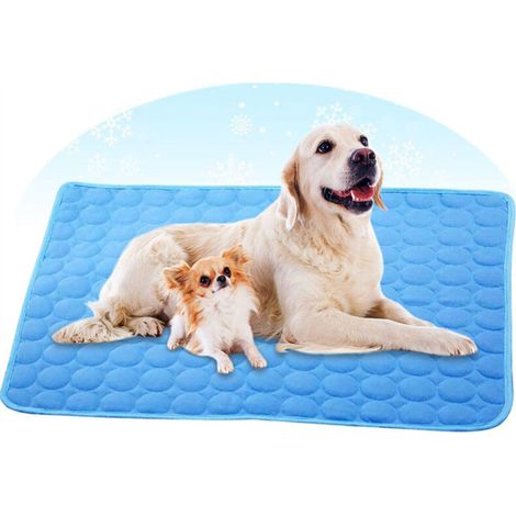 Tapis rafraîchissant pour chien - Coussin frais en soie glacée pour été chaud, idéal maison et voyage