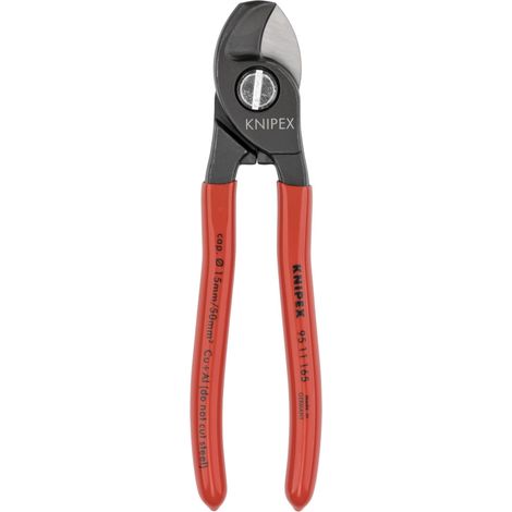KNIPEX 95 11 165 Cesoia per cavi rivestiti in resina sintetica brunita 165 mm
