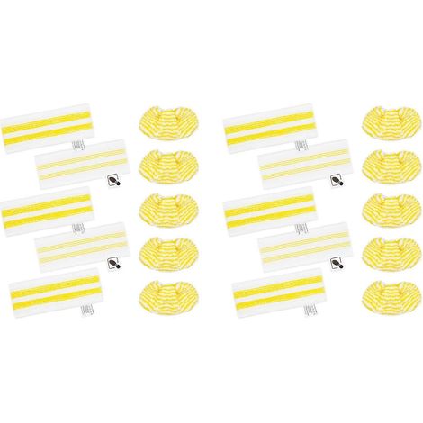 20 Stück Mikrofaser-Bodentücher & Handdüsenpads für Kärcher Easyfix SC1 SC2 SC3 SC4 SC5 Dampfreiniger Mikrofasertücher (1/5)