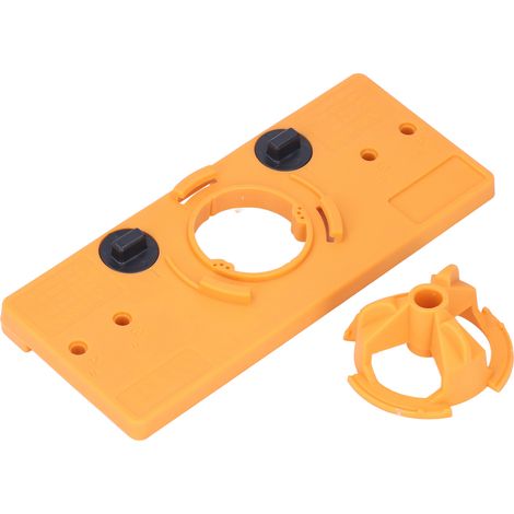 Perceuse à bois gabarit de perçage pour charnières invisibles ABS, guide de positionnement pour perceuse à colonne, outil de repérage, jaune (1/5)
