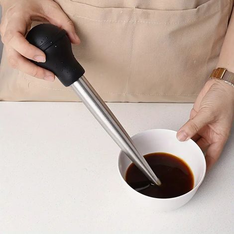 Pinceau à marinade en acier inoxydable avec ventouse (1/4)
