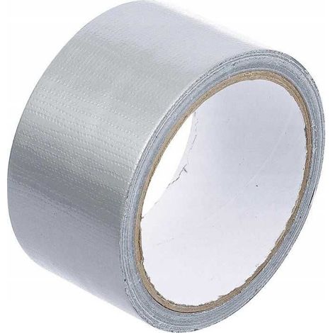 Ruban Adhésif Universel - 48 mm x 10 m - Argent - Renforcé Treillis - Polyéthylène - Adhésif Caoutchouc