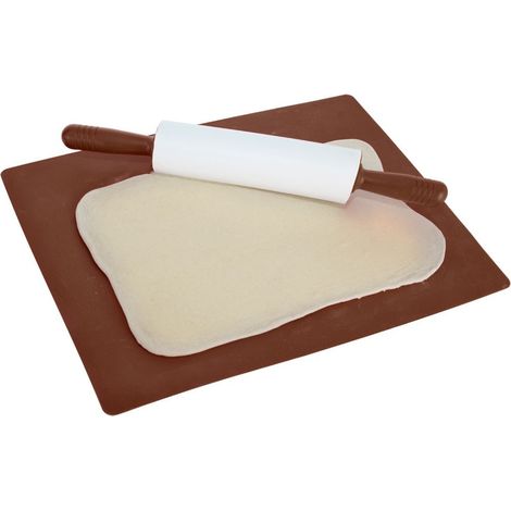Silikon-Backbrett und Nudelholz 60x50 cm 2 Stück. (1/5)