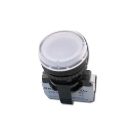 Voyant lumineux blanc complet 24V (tête et sous-ensemble bloc + etrier) ACS OSMOZ LEGRAND 023770 (1/2)