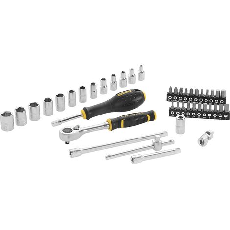 STANLEY Set di bussole da 1/4'' quadrate 42 pezzi - FMMT82683-1