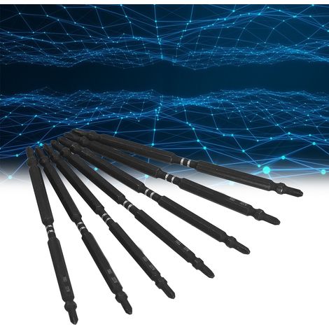 Packung mit 10 magnetischen Doppel-Phillips-PH2-Schraubendreherbits mit 150 mm (1/4 Zoll) Sechskantschaft. (1/5)