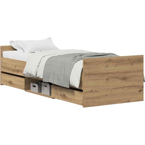 Maison Exclusive - Bettrahmen Artisan-Eiche 193 x 78 x 50 cm Holz