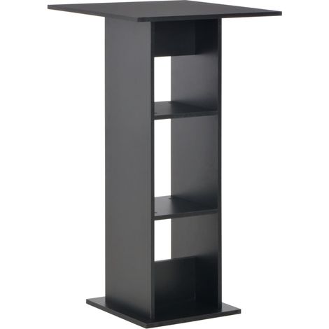 Table haute Table de bar - Mange-Debout Noir 60x60x110 cm BV777973 - BonneVie (1/5)