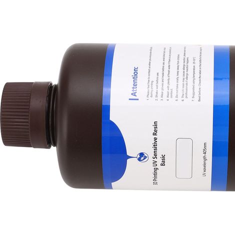 Hochfestes, schnellhärtendes 405-nm-UV-Harz, 1 kg, weiß, für LCD-Photopolymer-3D-Drucker (1/5)