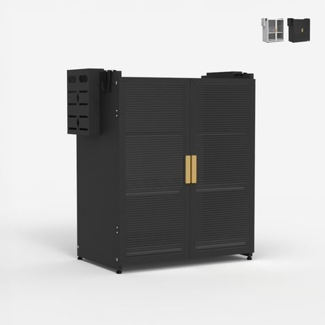 Küchenvorratsschrank Geschirrabtropfer 44x28x59cm Arin Plus - Schwarz