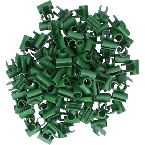 Lot de 100 pinces de fixation croisées pour plantes, clips de jardinage en plastique, attaches pour agriculture et jardin. (1/5)