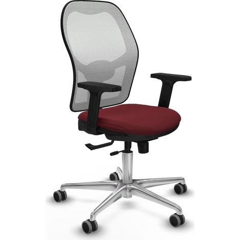 Chaise de bureau piqueras y crespo Jorquera grenat mousse épaisse (1/2)