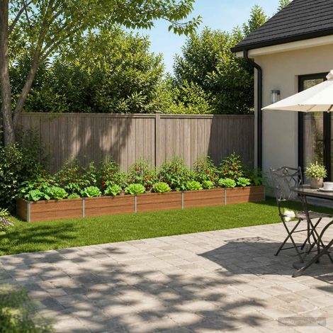 vidaXL Cama de Jardín Elevada Madera Marrón 400 x 80 x 24 cm (1/5)