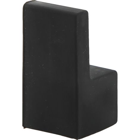10 protections d'angle en silicone en forme de H, 2,5 x 2,5 x 4,7 cm, protections d'angle sûres et flexibles pour meubles, protections d'angle pour bébé, coin gauche, noir (1/5)